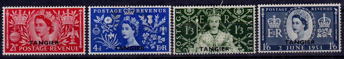 BRITISH TANGIER 1953, 3 June. CORONATION of QEII, set, MH, CV R 85.00, view scans