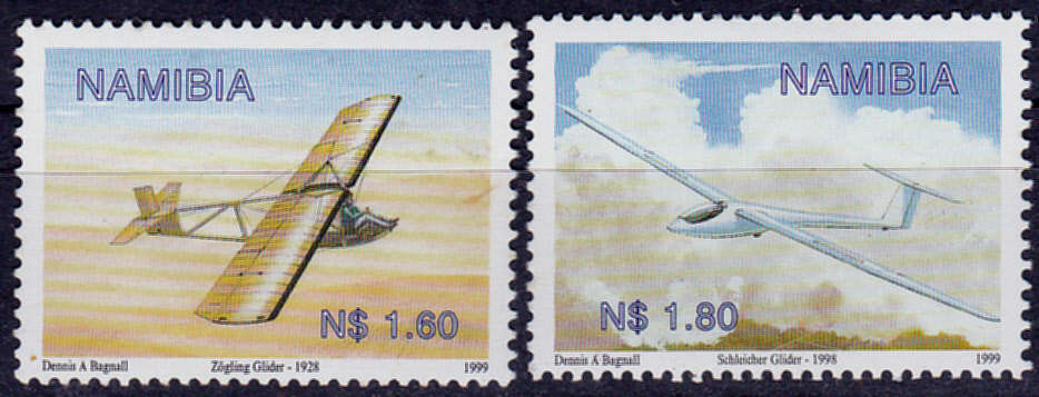 NAMIBIA 1999, 13 April. GLIDING in NAMIBIA, set, MNH, CV R 60.00 view scans