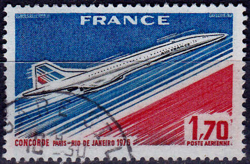 FRANCE 1976, 10 Jan. CONCORDE 1st COMMERCIAL FLIGHT, single, UH, CV +/-R 10.00 view scans