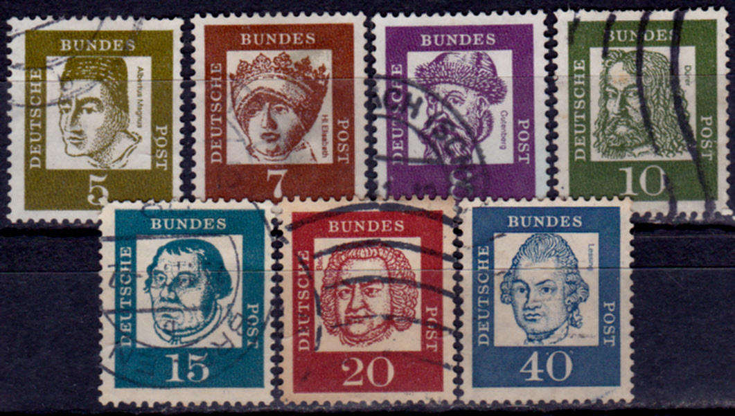 GERMANY 1961, FAMOUS GERMANS, set, UH, CV +/-R 70.00 view scans