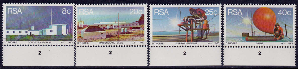 RSA 1983, 19 Jan. WEATHER STATIONS, set, MNH, CV R 10.00 view scans