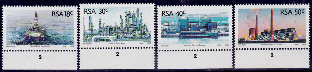 RSA 1989, 19 Oct. SA ENERGY SOURCES, set, MNH  CV R 10.00 view scans