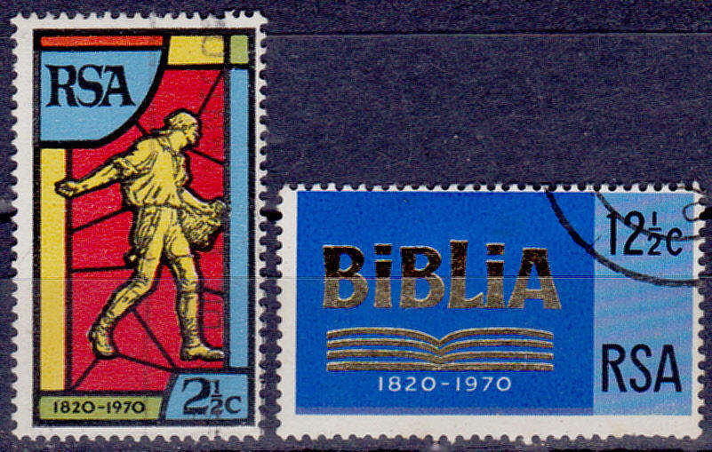 RSA 1970, 14 Aug. 150th ANNIV BIBLE SOCIETY, set, UH, CV R 15.00 view scans