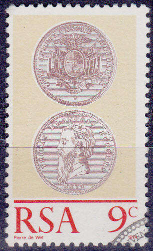 RSA 1974, 6 April. 100th ANNIV OF BURGERSPOND, single, UH, CV R 2.50, view scans.