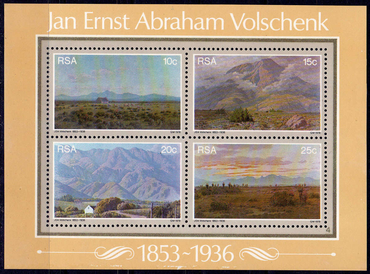 RSA, 1978. Jan Volschenk. Mini sheet