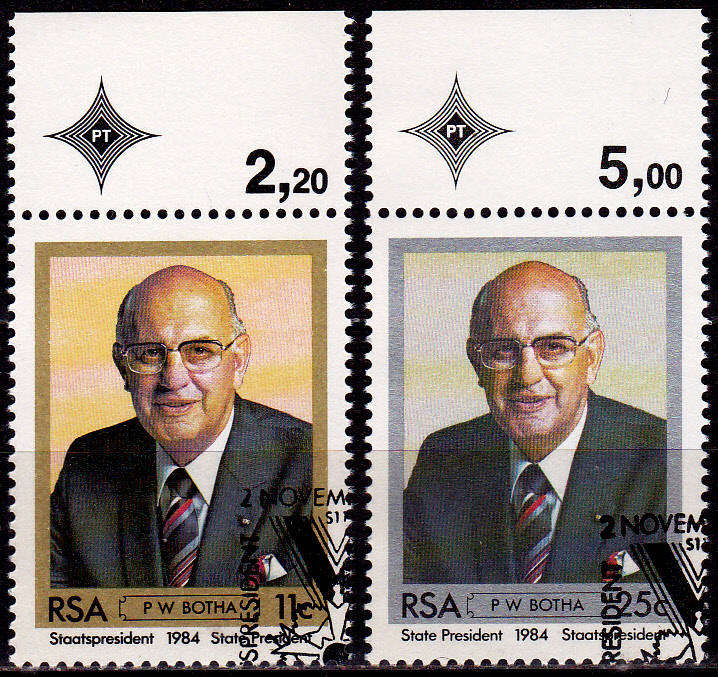 RSA, 1984. President PW Botha. Full set