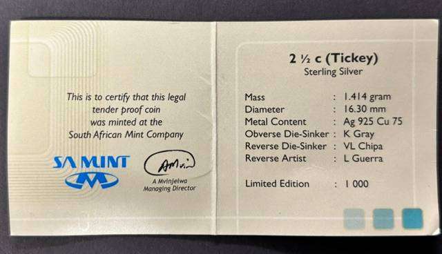 2010 SA Silver 2 1/2c Proof - Maritime History