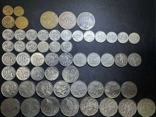 American, Angolan, Argentina & Australian coins