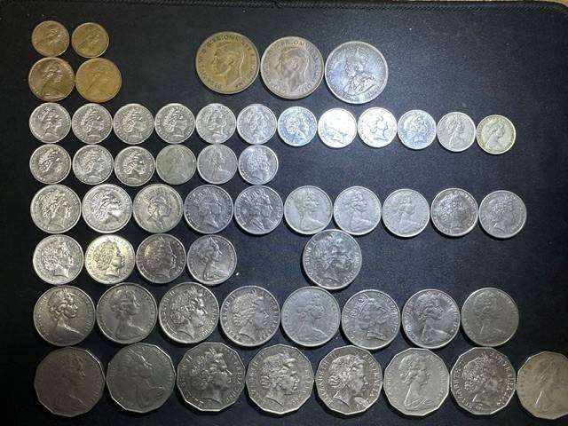 American, Angolan, Argentina & Australian coins