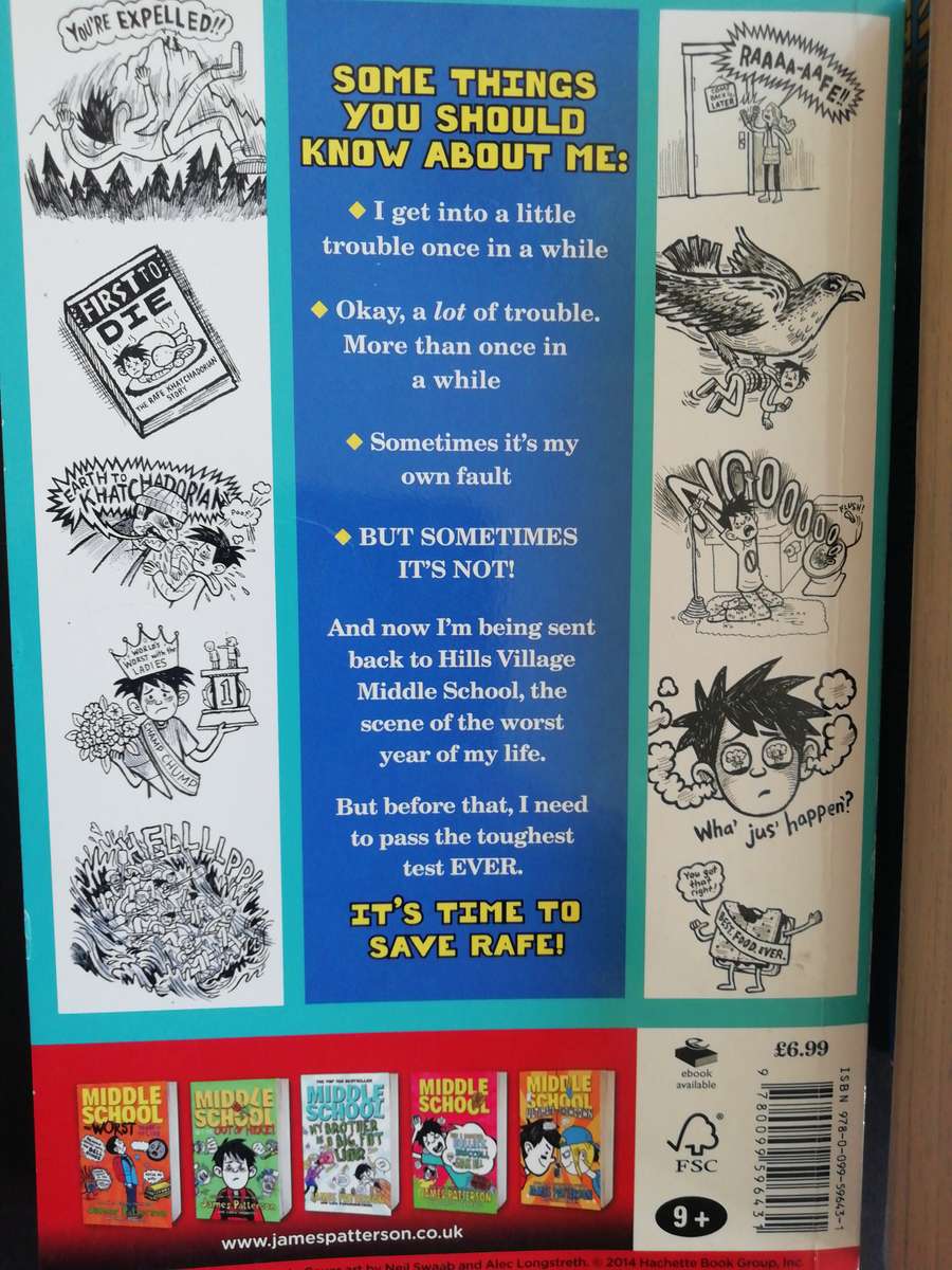 MIDDLE SCHOOL BOOKS / JAMES PATERSON (7 Volumes)