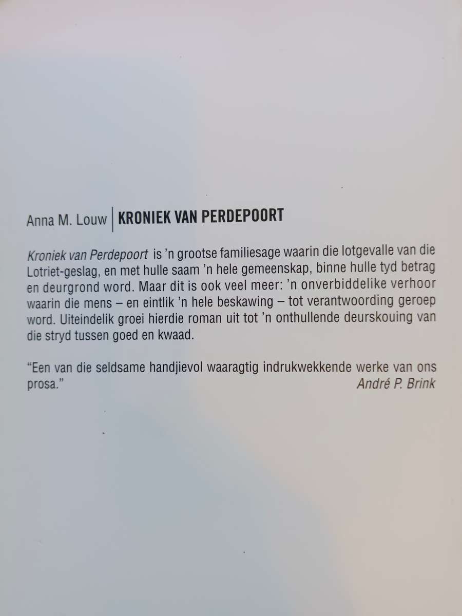 Kroniek van Perdepoort / Anna M. Louw