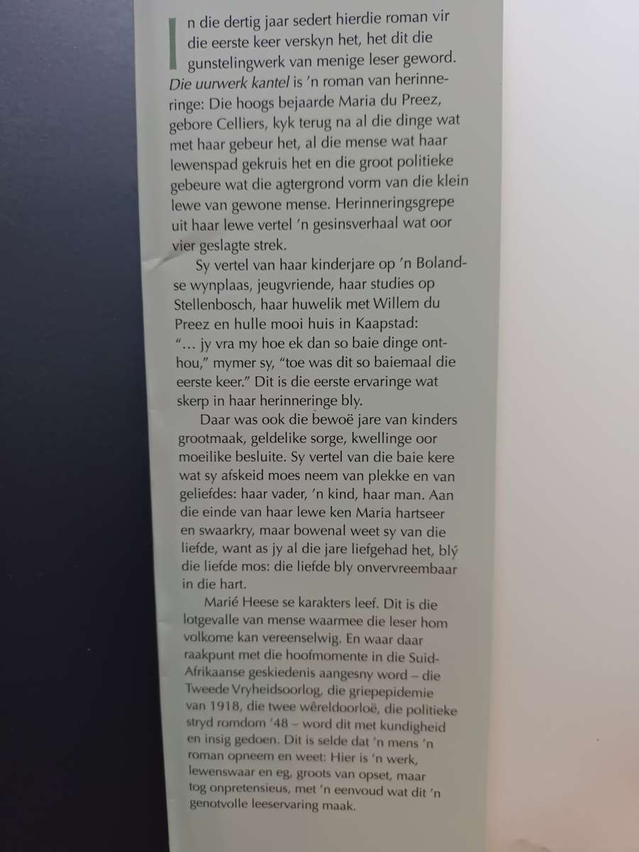 Die uurwerk kantel / Marié Heese