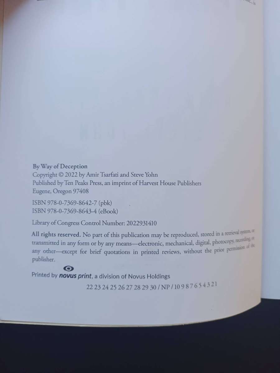 By Way of Deception Book / Amir Tsarfati and Steve Yohn