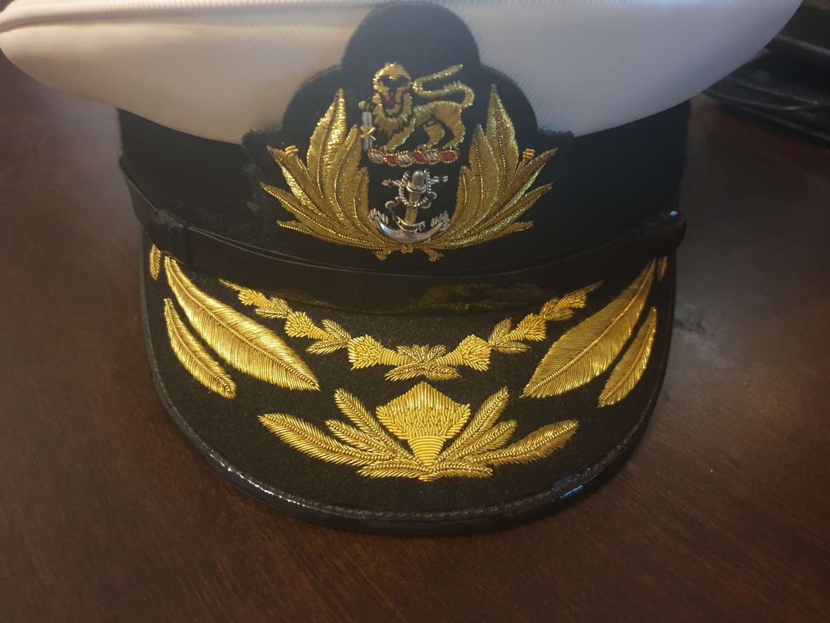 SA NAVY, FLAG OFFICERS PEAK CAP.