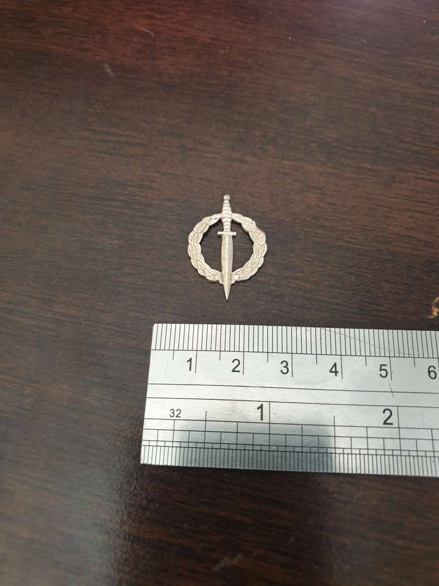 SA ARMY, RECCE BADGE, STERLING SILVER.