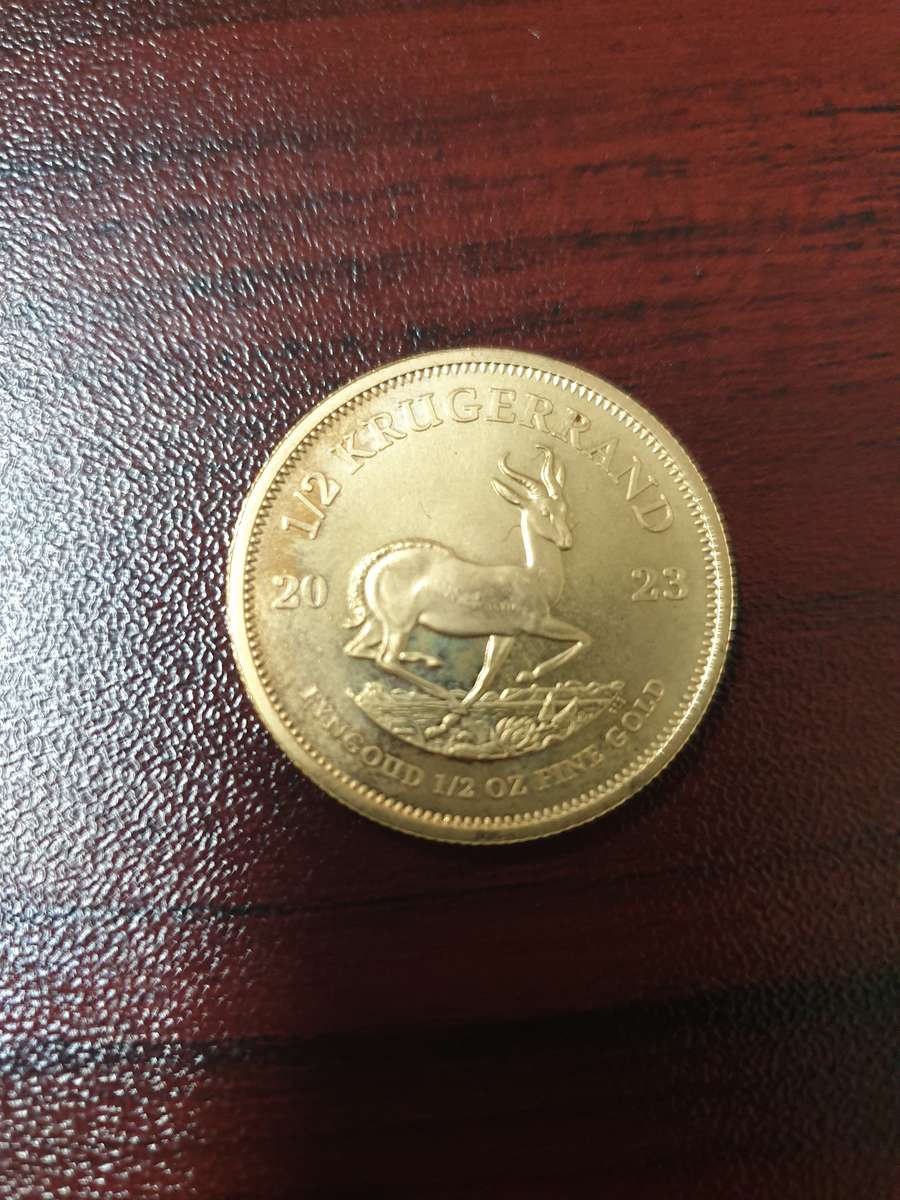 KRUGERRAND GOLD COIN, 1/2 OZ, 2023