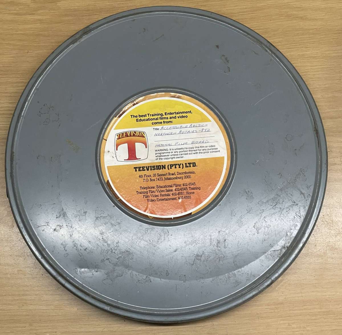 16MM Movie Reel in Metal Case - Accessible Artic