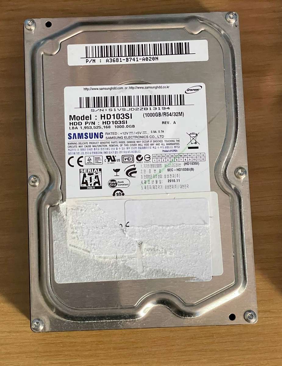 Four Used Hard Drives of different capacities