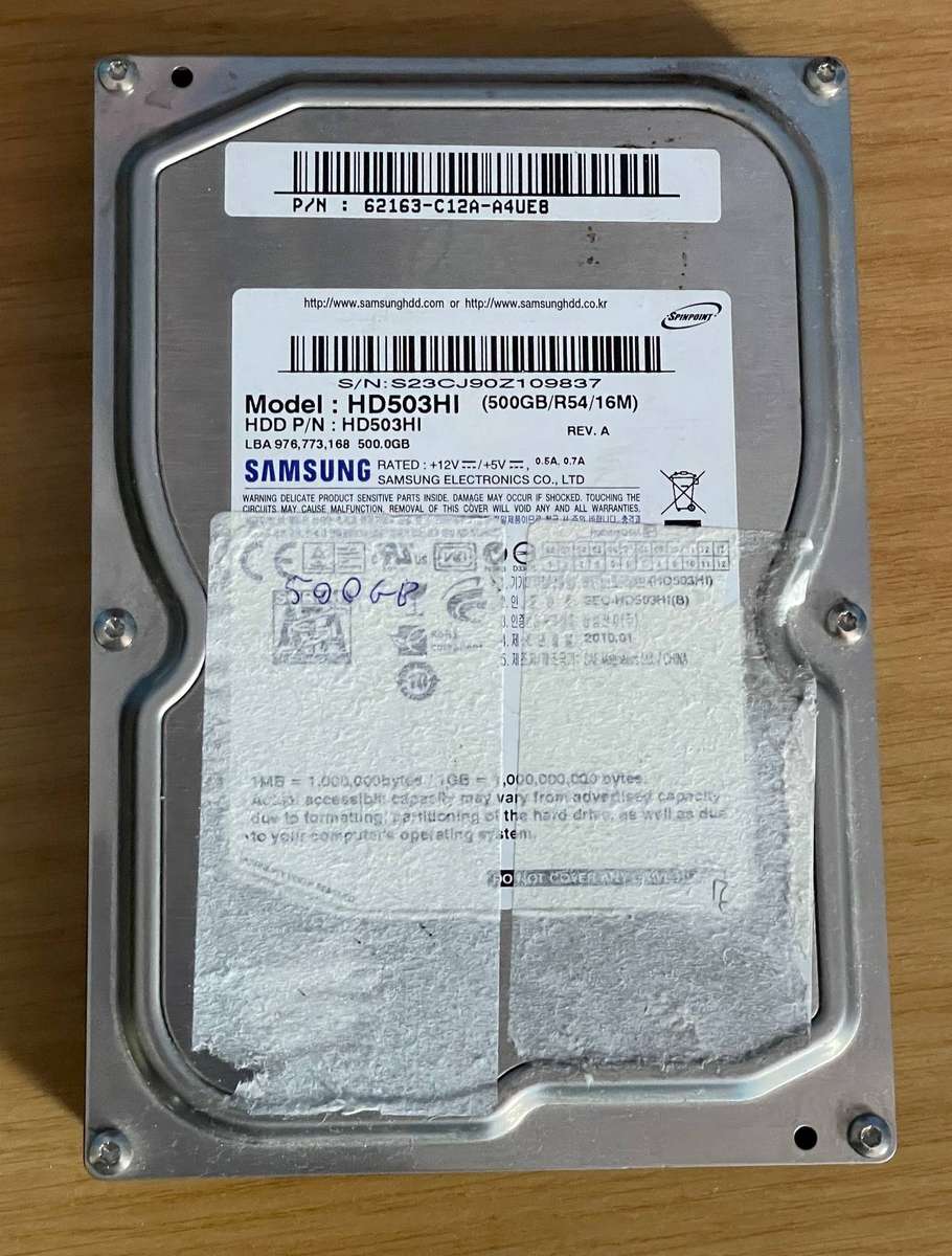 Four Used Hard Drives of different capacities