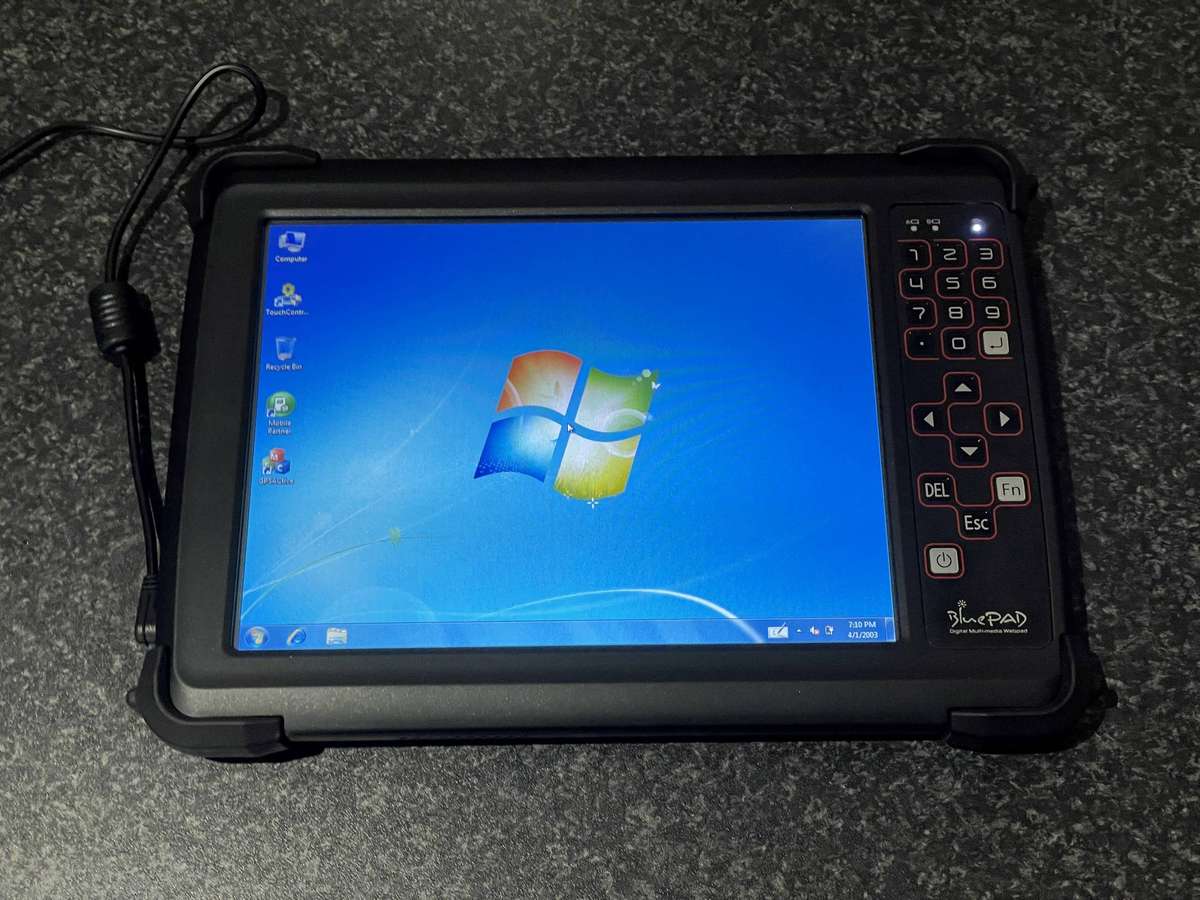 Rugged Window Tablet - Note new replaceable batteries are needed.