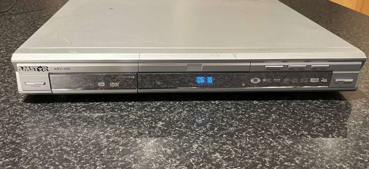 Amstar ARV-500 DVD Player (Silver) - Untested / Sold As-Is (No Remote)