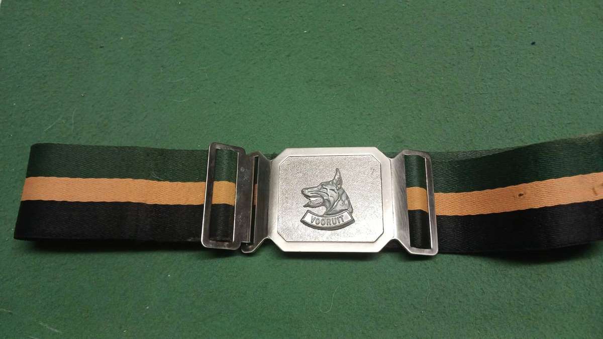 SADF Dog Centre Stable Belt and Buckle. 1 Meter.