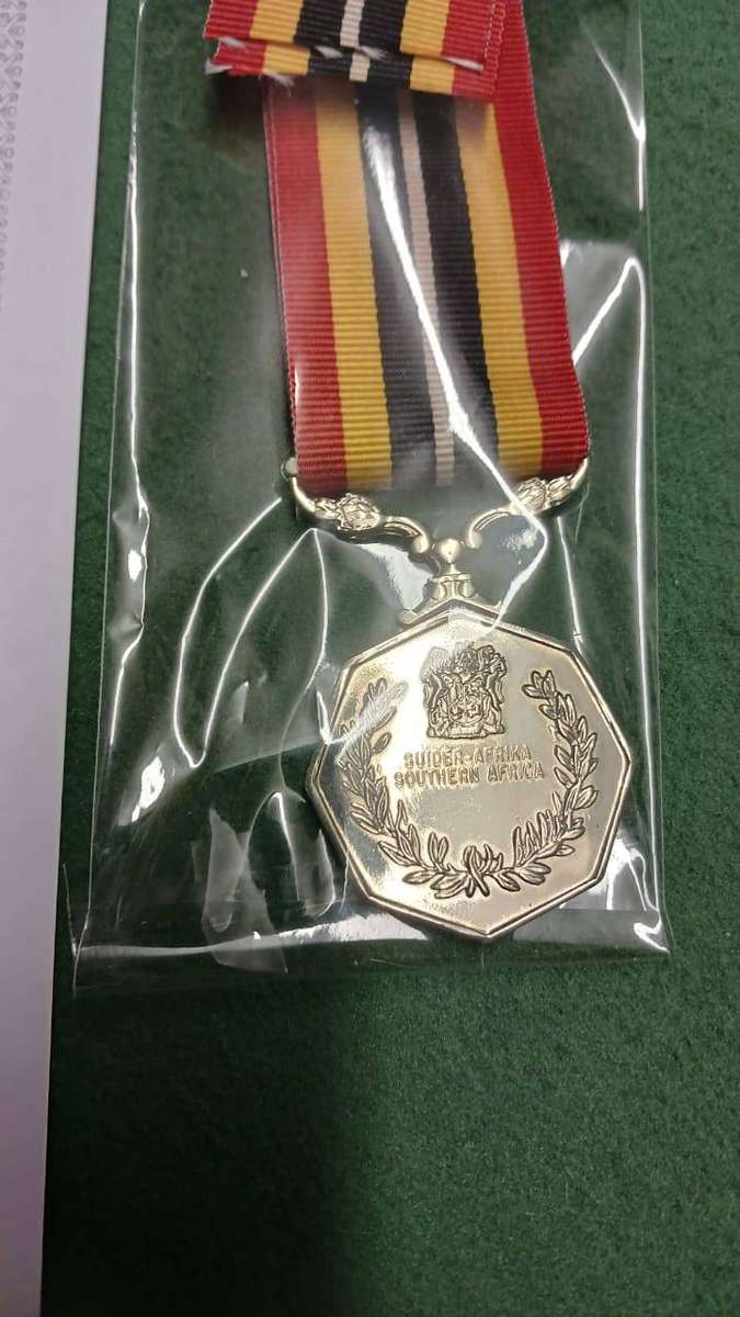 Military Campaign Large Medal and Certificate Cross border signed by Magnus Malan.