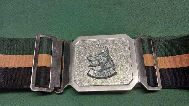 SADF Dog Centre Stable Belt and Buckle. 1 Meter.