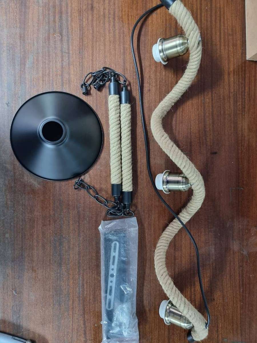 Vintage Wave Style Rope Pendant Light CD26 #