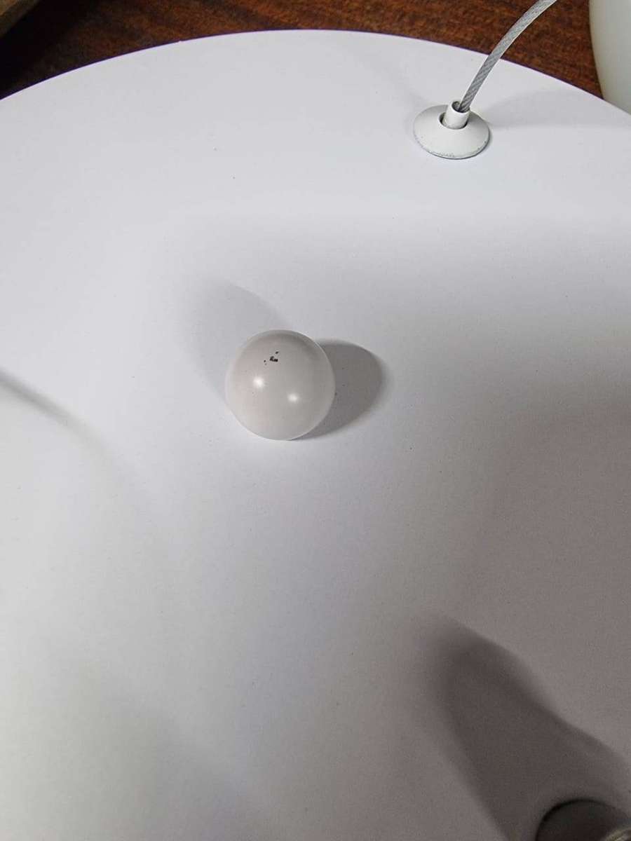 White Acrylic Ribbon Pendant LED Light