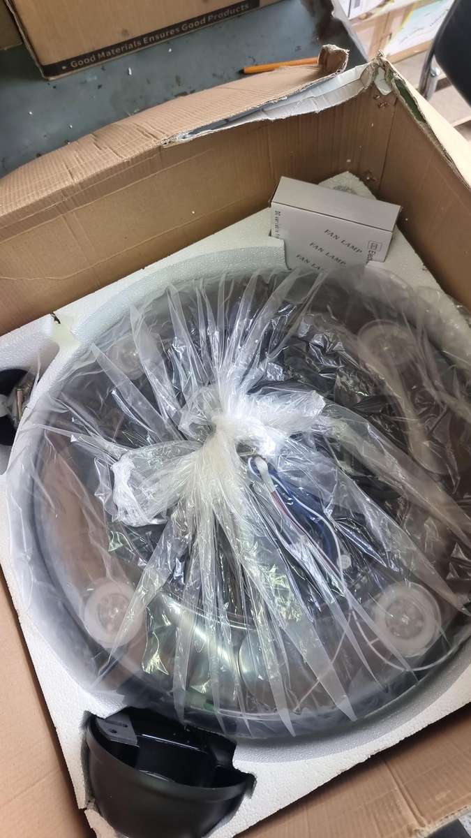 Silver & Black Retractable Ceiling Fan With Remote - Model 074/071 - #13