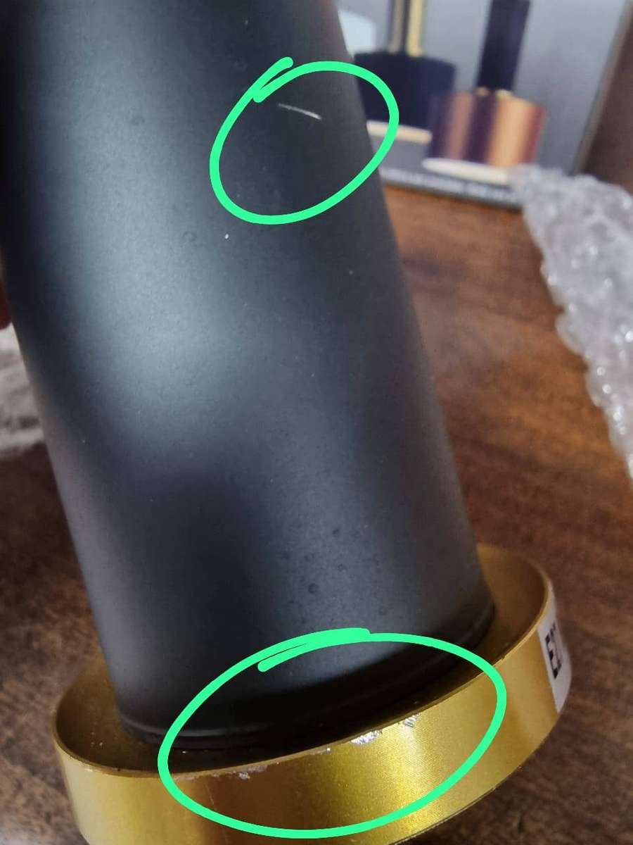 3 Pack Black & Copper Cylindrical Metal Pendant Ceiling Light 6045