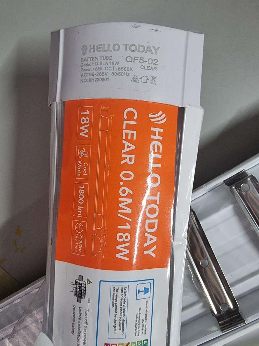 LED Batten Ceiling Light - 13 Pack - 18W - 60cm - Clear