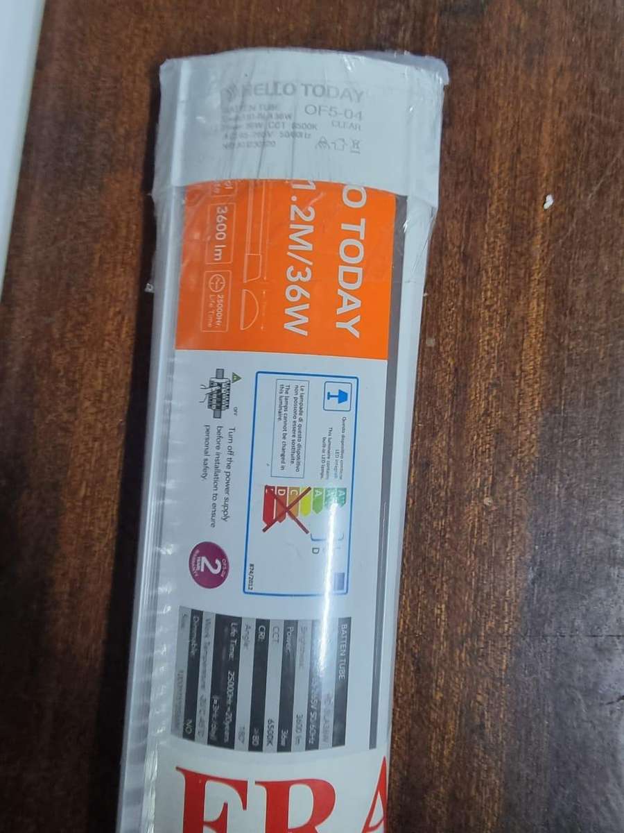 40w Frosted LED Batten Ceiling Light - 6 Pack - 120cm