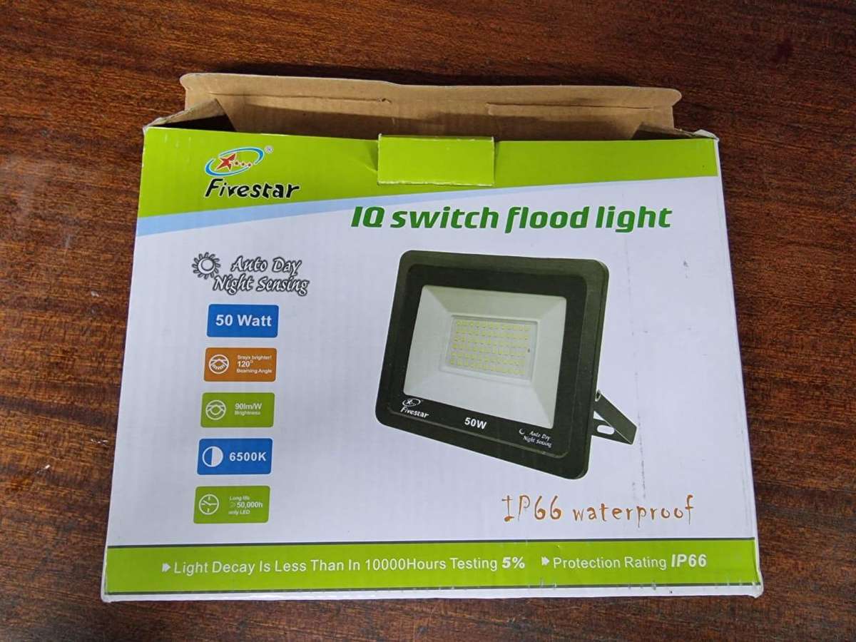 2 Pack - 50w & 10w Day Night Sensor LED Floodlight