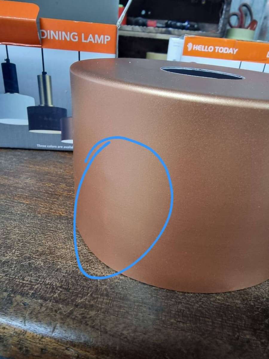 3 Pack Black & Copper Cylindrical Metal Pendant Ceiling Light 6045