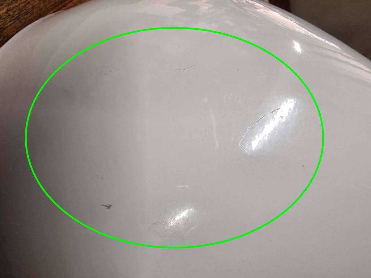 Modern Small Bowl Style Pendant Light Fitting - Row Of 3 - White 6006