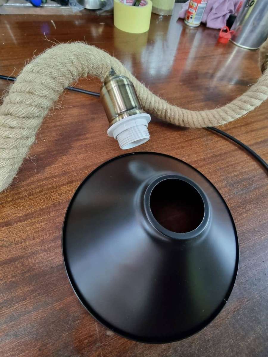 Vintage Wave Style Rope Pendant Light CD26 #