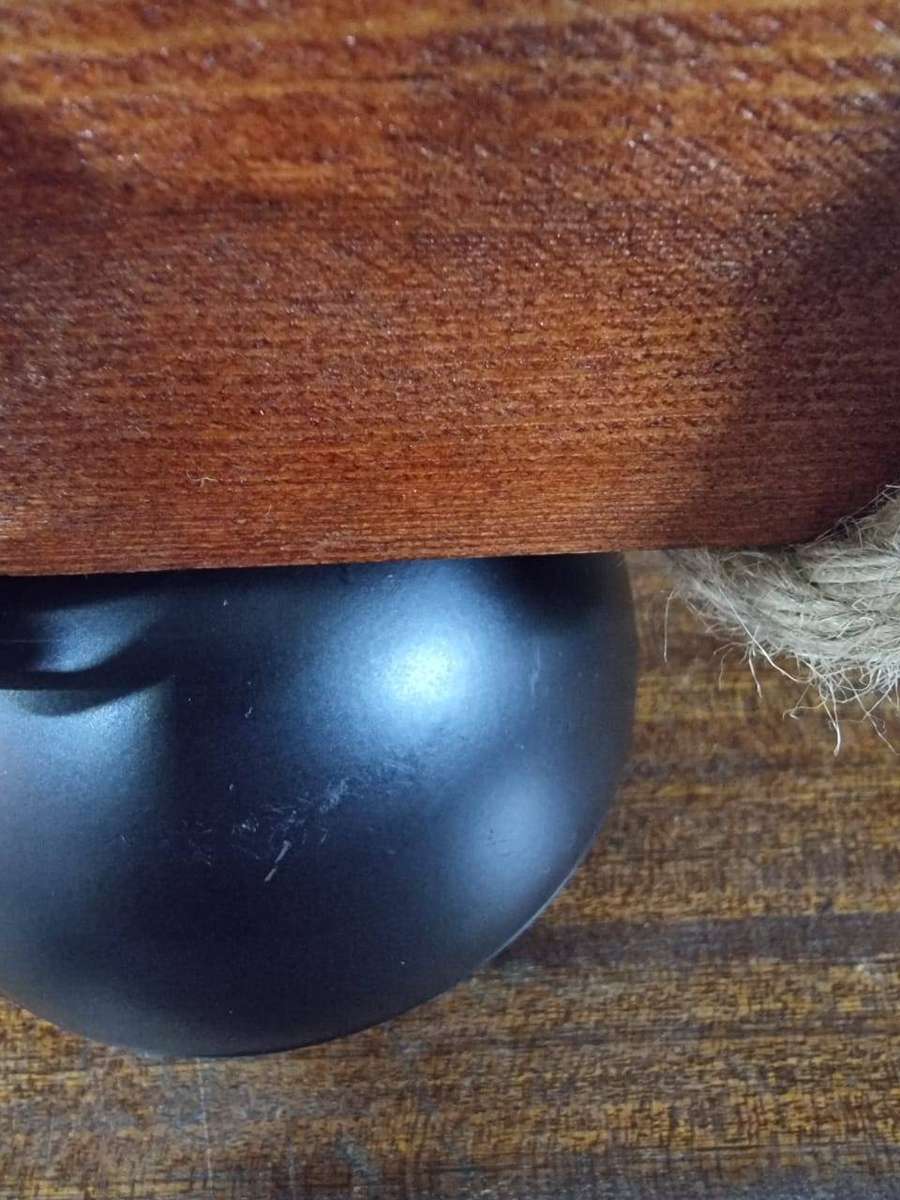 Rustic Wood and Rope 2 Lamp Pendant light fitting - CD88 #4