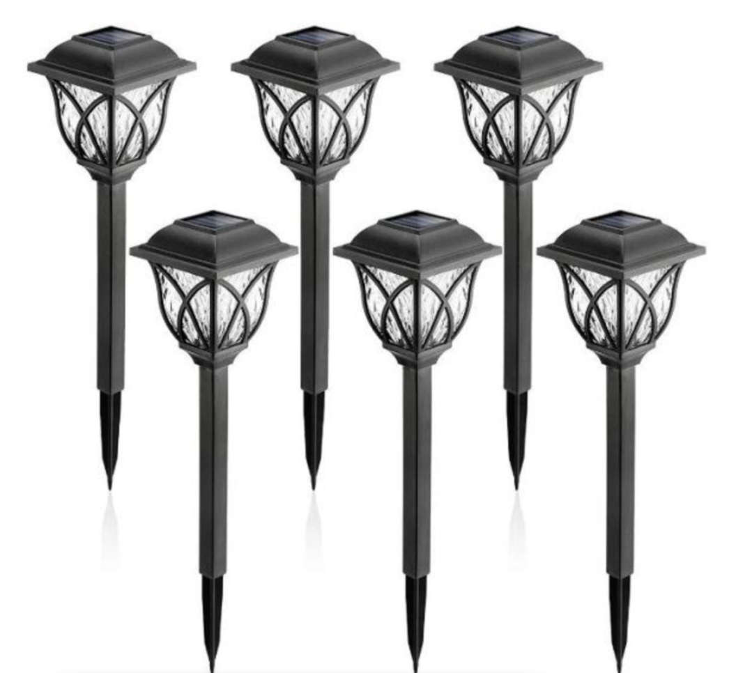 6 Pack - Outdoor Solar Garden Lanterns