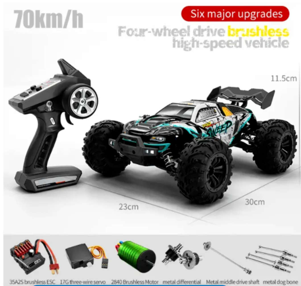 Sweep Pro RC Car - 4WD 1/16 Off Road Truck - Blue