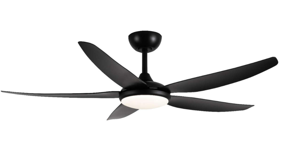 Five Blade LED Ceiling Fan with Remote Control - Black - FL665 #20
