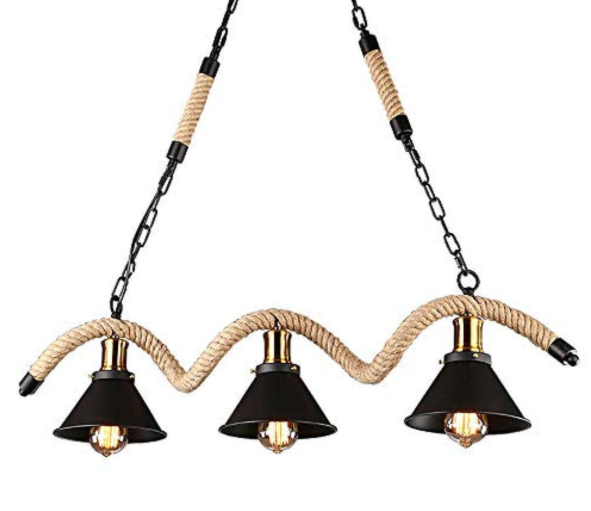 Vintage Wave Style Rope Pendant Light CD26 #