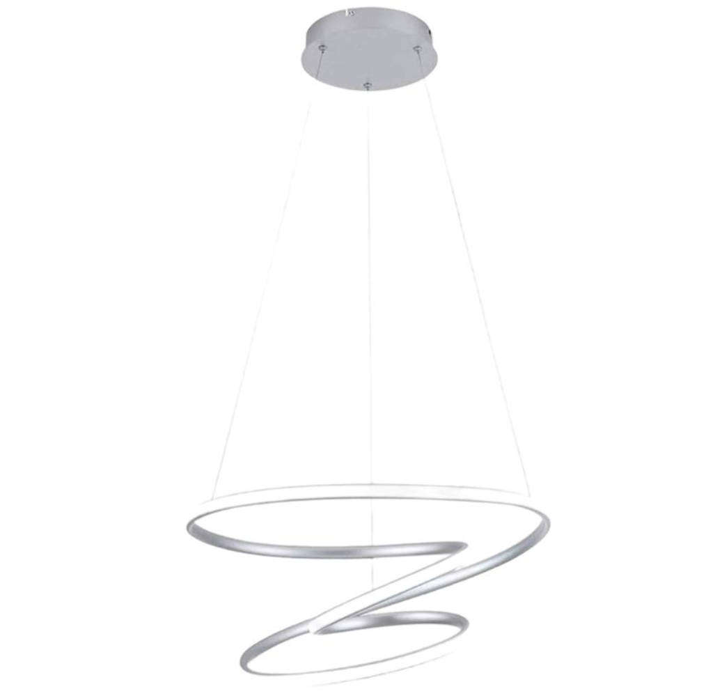 White Acrylic Ribbon Pendant LED Light