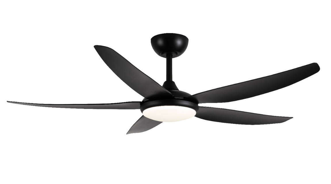 Five Blade LED Ceiling Fan with Remote Control 665 - Black #52