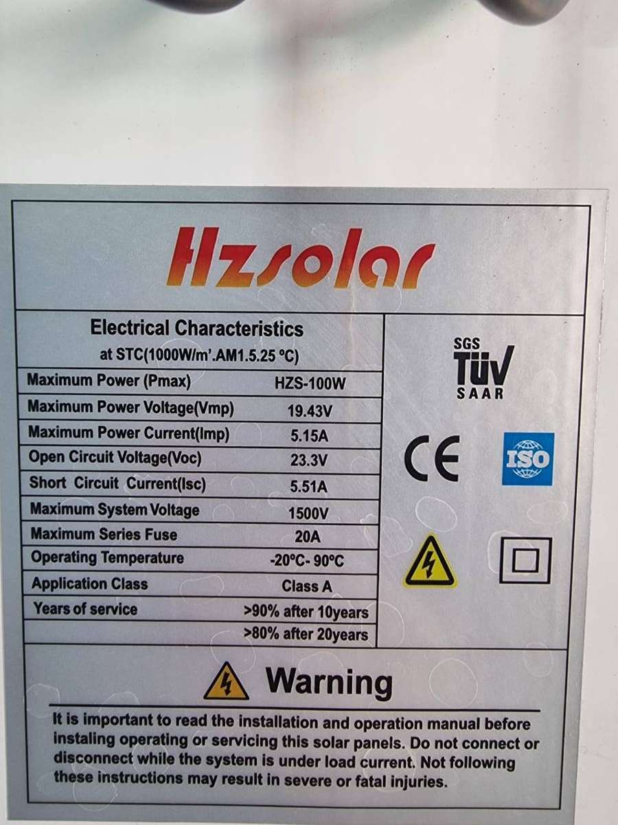 100W / 18V Monocrystalline SUN Solar Panel #16