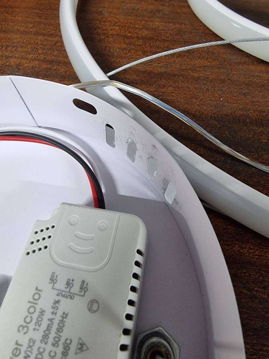 White Acrylic Ribbon Pendant LED Light