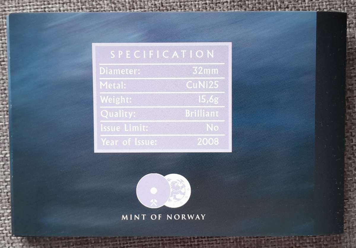 2008 Nelson Mandela & F.W De Klerk coin from Norway Mint