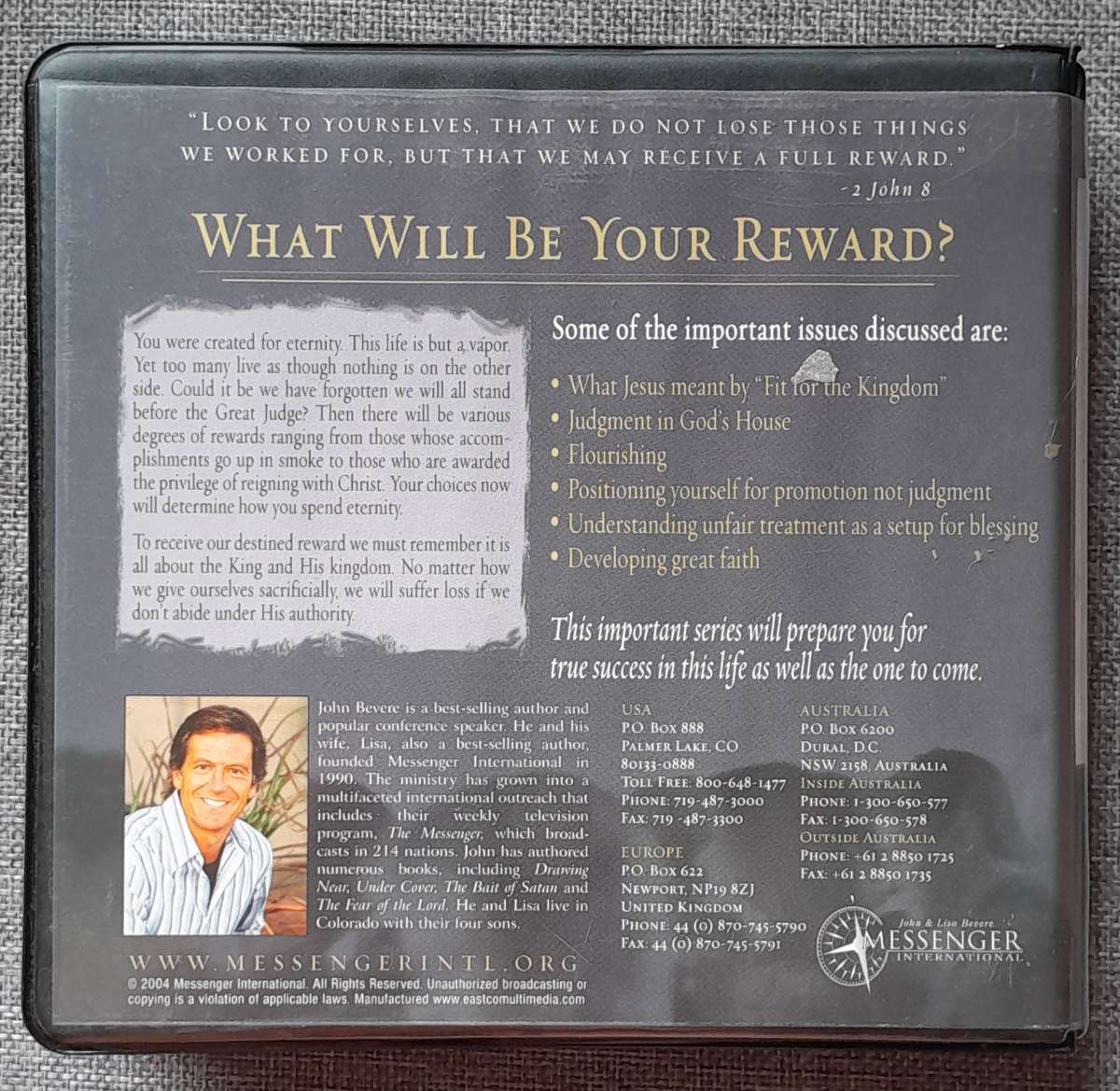 Fit for the Kingdom - John Bevere (set of 8 CD's)