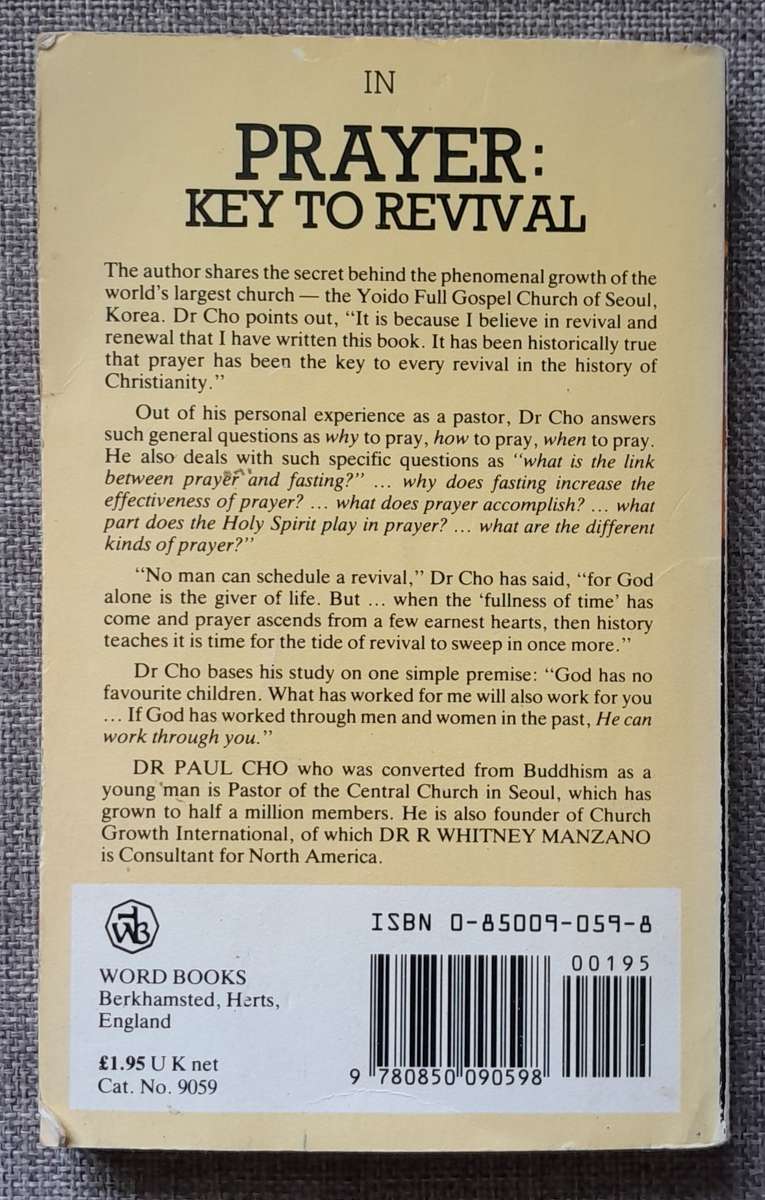 Prayer: Key to revival - Paul Yonggi Cho